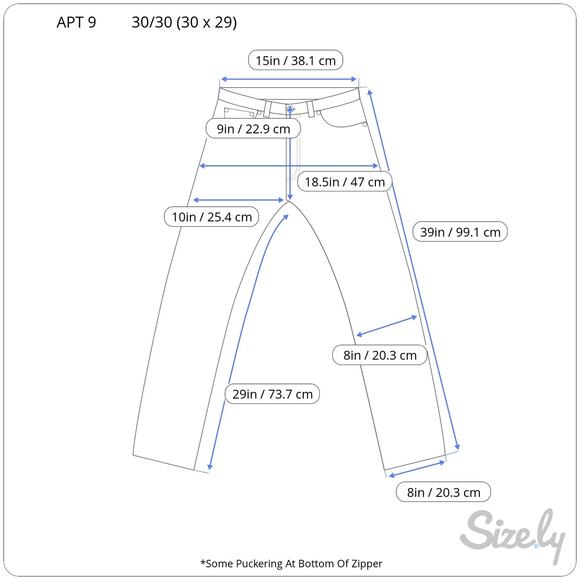 APT 9 VTG Jeans Mens 30/30 (Measure 30 x 29) Lt Black Slim Straight 100% Cotton - Picture 2 of 10